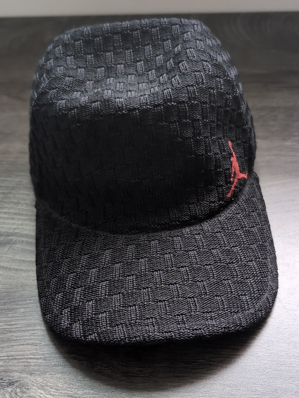 Jordan Black Hat with Red Jumpman Logo